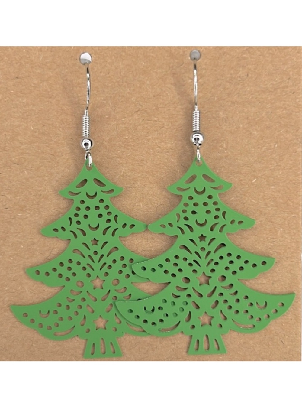 Christmas Tree Dangle Metal Earrings Fashion Jewelry